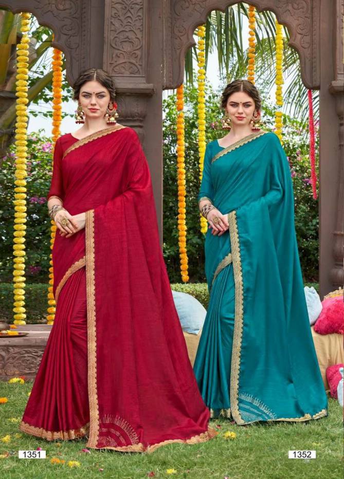 Laxminam Delhi Capitals 2 Vichitra Silk Fancy Heavy Festive Wear Saree Collection